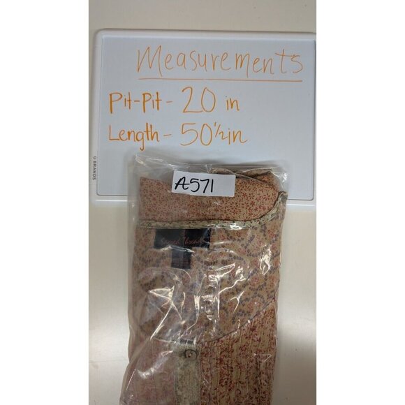 Vintage 90 Y2K Scared Threads XL Midi Dress Patchwork Floral Tie Back Bohemian - Picture 11 of 11